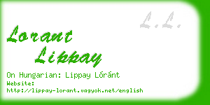 lorant lippay business card